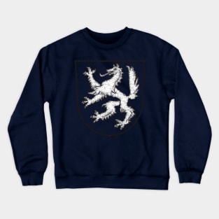 Low Poly Coat of Arms Transparent Crewneck Sweatshirt